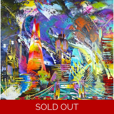 SOLD City London Abstract Metallic 820